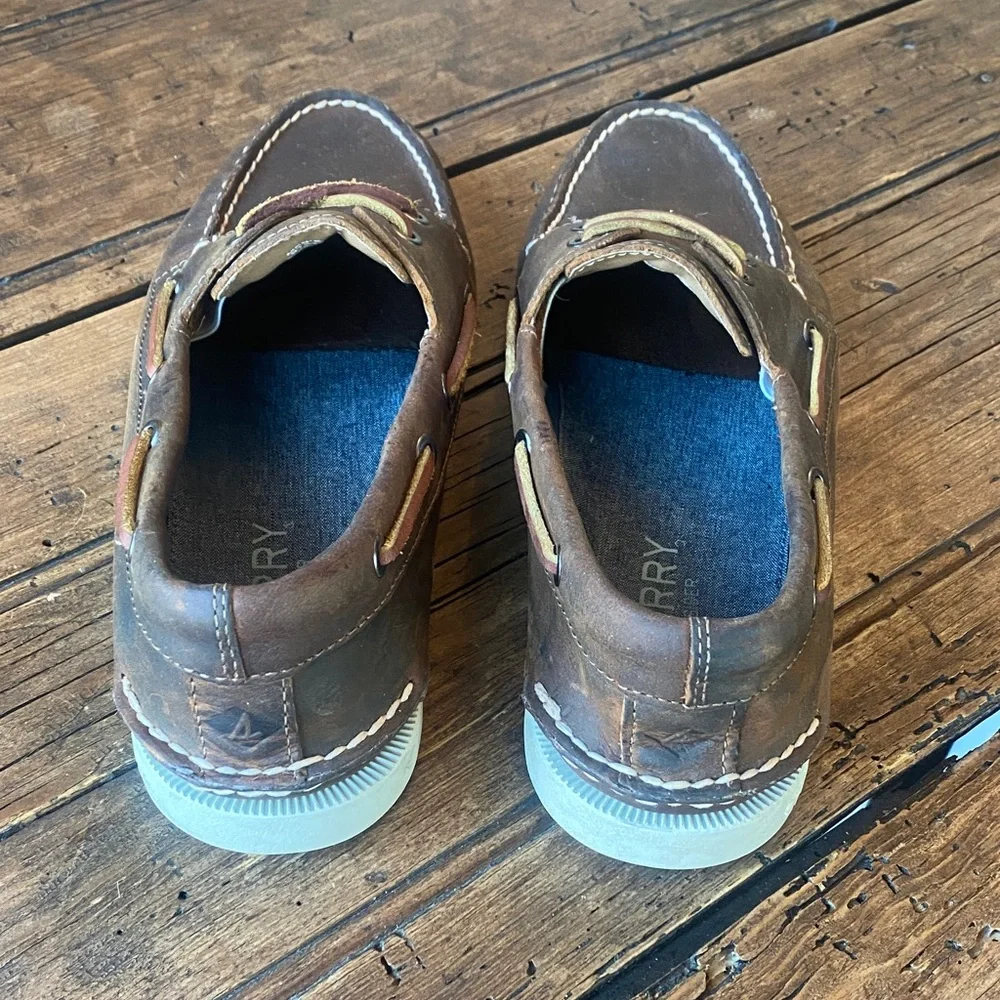 Men's Sperry Brown Leather Boat Shoes